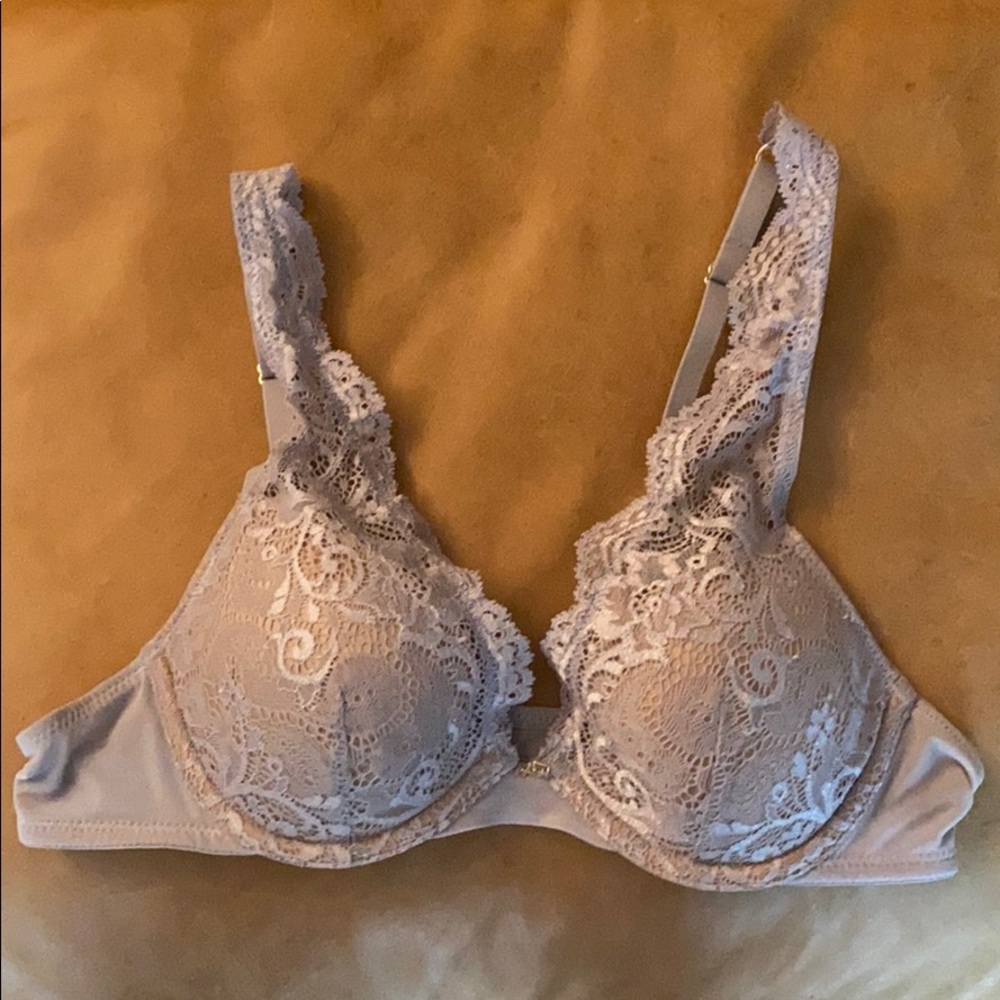 ThirdLove 34A periwinkle lace plunge bra